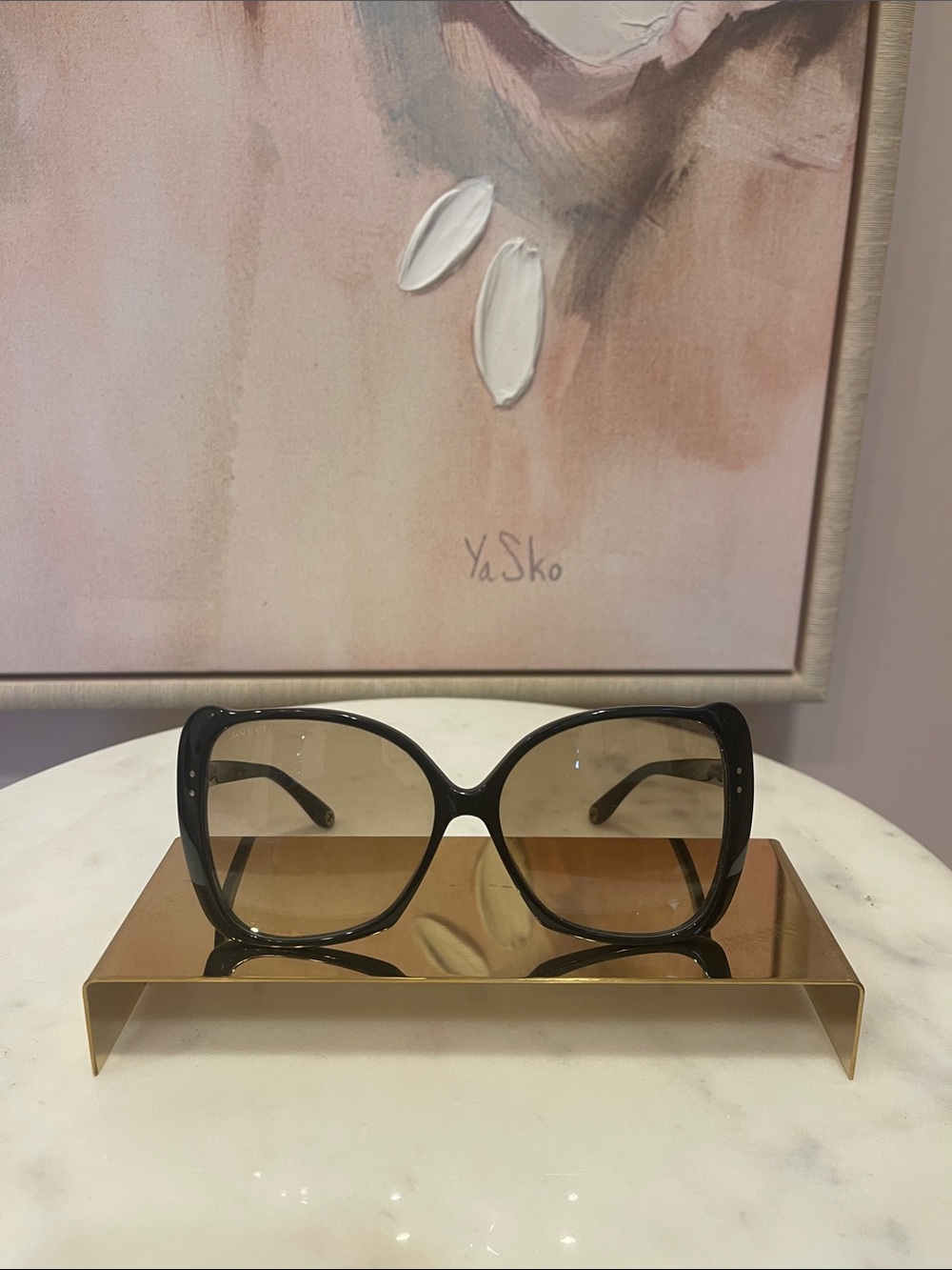 Authentic Gucci Oversize Butterfly Black Frame Sunglasses